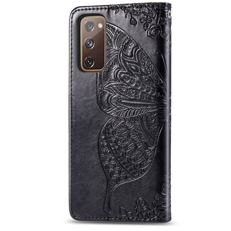 For Galaxy S20 FE / S20 Lite Butterfly Love Flower Embossed Horizontal Flip Leather Case with Bracket / Card Slot / Wallet / Lanyard(Black) For Galaxy S20 FE / S20 Lite Butterfly Love Flower Embossed Horizontal Flip Leather Case with Bracket / Card Slot / Wallet / Lanyard(Black)