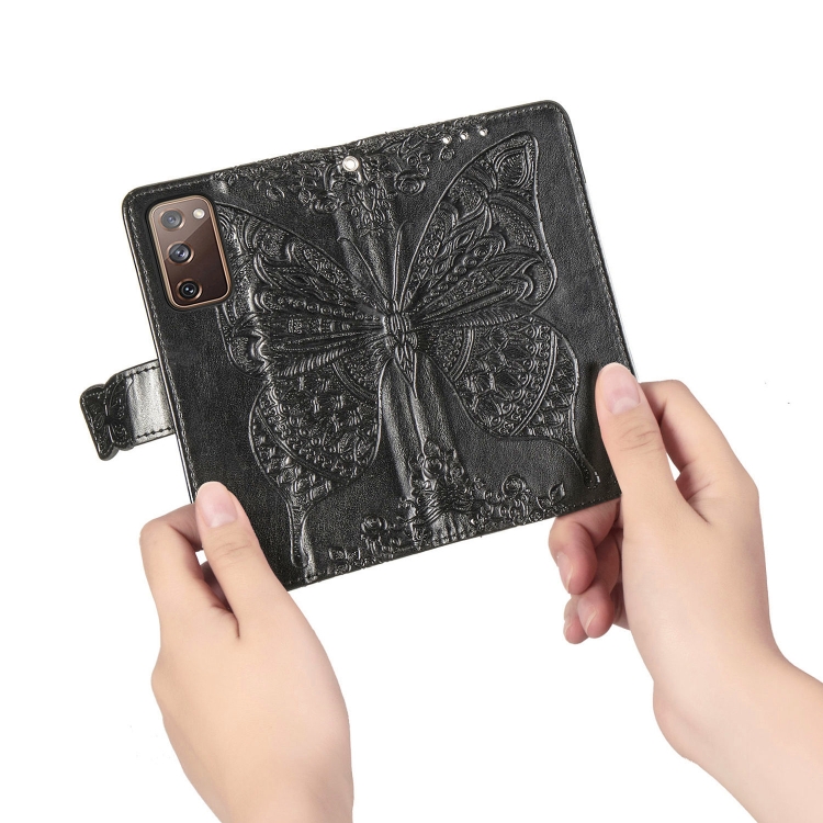 For Galaxy S20 FE / S20 Lite Butterfly Love Flower Embossed Horizontal Flip Leather Case with Bracket / Card Slot / Wallet / Lanyard(Black) For Galaxy S20 FE / S20 Lite Butterfly Love Flower Embossed Horizontal Flip Leather Case with Bracket / Card Slot / Wallet / Lanyard(Black)