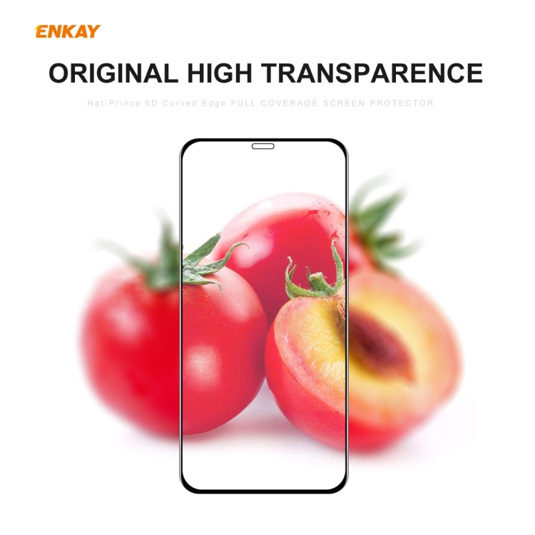 For iPhone 12 Pro Max 2pcs ENKAY Hat-Prince 0.26mm 9H 6D Curved Full Coverage Tempered Glass Protector