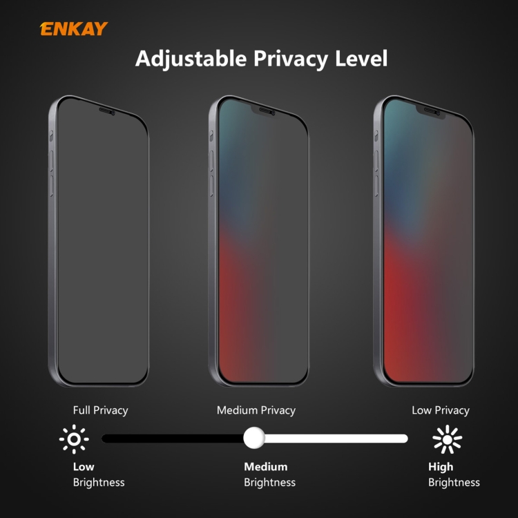 For iPhone 12 / 12 Pro 5pcs ENKAY Hat-Prince 0.26mm 9H 6D Privacy Anti-spy Full Screen Tempered Glass Film 6.1 For iPhone 12 / 12 Pro 5pcs ENKAY Hat-Prince 0.26mm 9H 6D Privacy Anti-spy Full Screen Tempered Glass Film 6.1