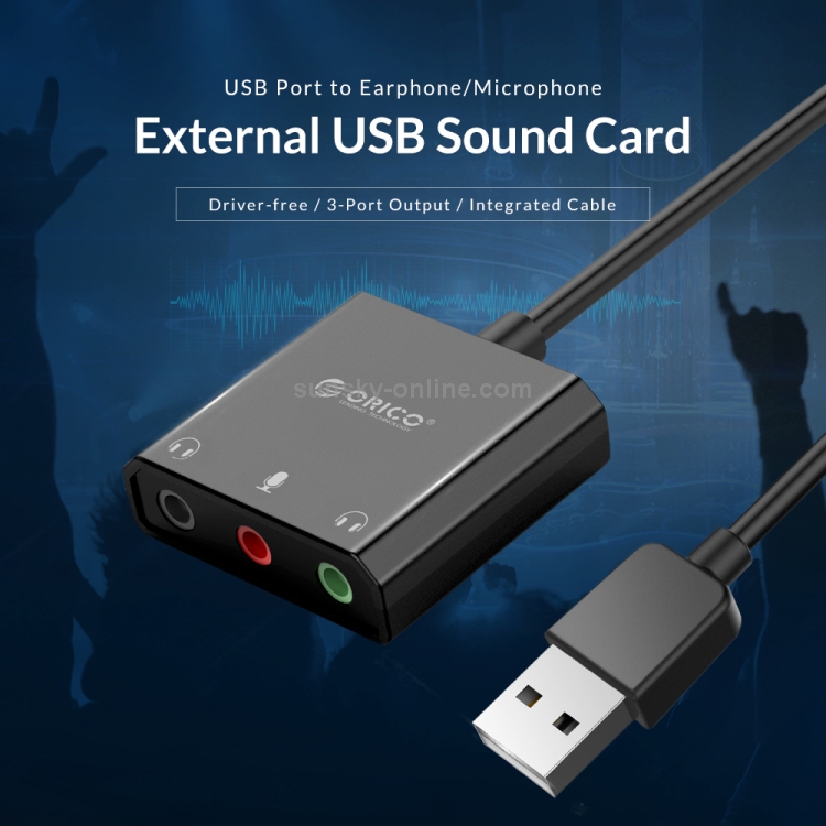Tarjeta de sonido USB externa ORICO SKT3 - 3