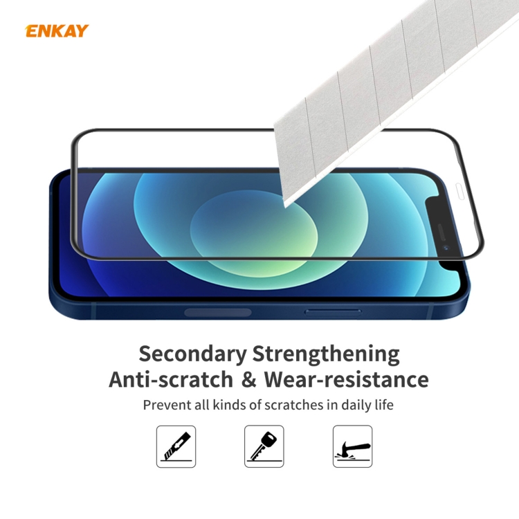 For iPhone 12 / 12 Pro 5pcs ENKAY Hat-Prince Anti-drop Full Glue Tempered Glass Full Screen Film Anti-fall Protector For iPhone 12 / 12 Pro 5pcs ENKAY Hat-Prince Anti-drop Full Glue Tempered Glass Full Screen Film Anti-fall Protector