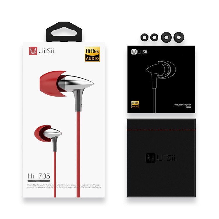 UiiSii Hi705 Stereo Bass Earphone Sport In-ear Earphone Noise Isolating Earbud Headphone(Red) UiiSii Hi705 Stereo Bass Earphone Sport In-ear Earphone Noise Isolating Earbud Headphone(Red)