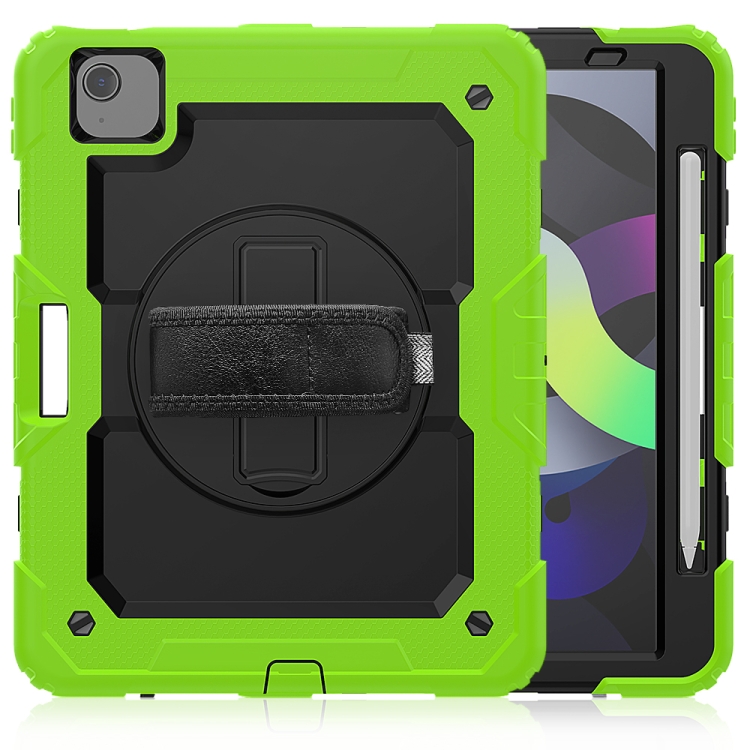 For iPad Air 2022 / 2020 10.9 Shockproof Black Silica Gel + Colorful PC Protective Case(Green) For iPad Air 2022 / 2020 10.9 Shockproof Black Silica Gel + Colorful PC Protective Case(Green)