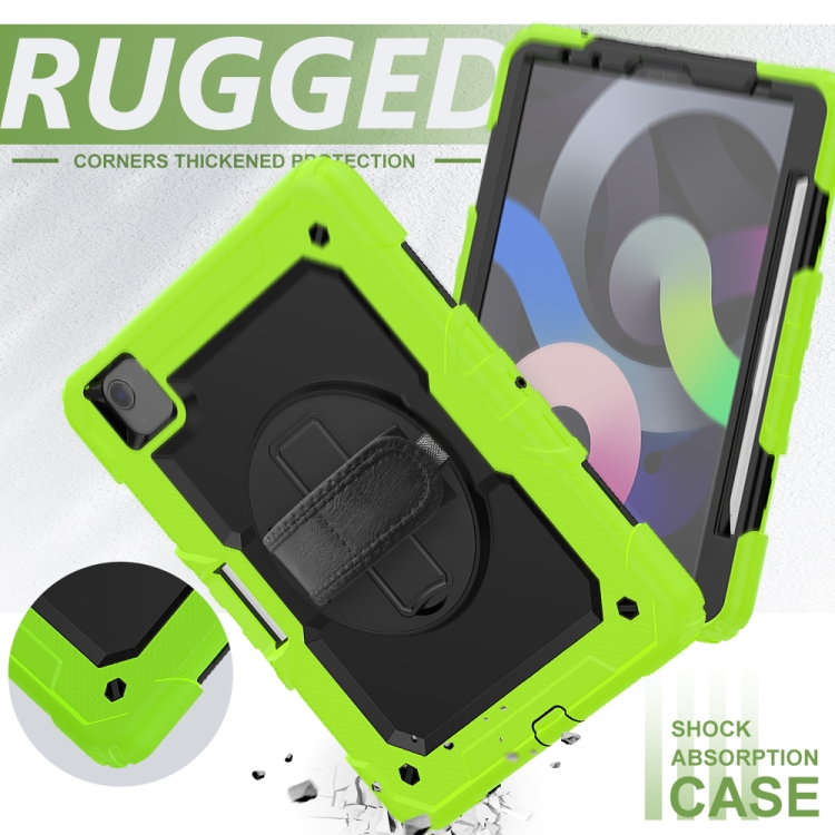 For iPad Air 2022 / 2020 10.9 Shockproof Black Silica Gel + Colorful PC Protective Case(Green) For iPad Air 2022 / 2020 10.9 Shockproof Black Silica Gel + Colorful PC Protective Case(Green)
