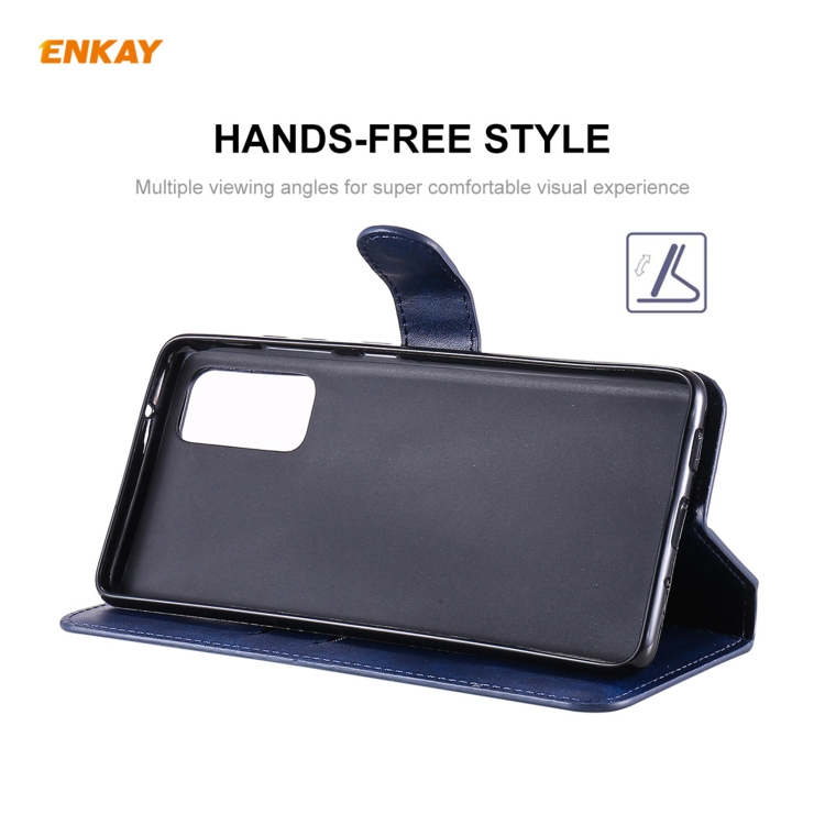 For Samsung Galaxy S20 FE / S20 Lite (4G/5G) ENKAY Hat-Prince ENK-PUC030 Horizontal Flip PU Leather Case with Holder & Card Slots & Wallet(Dark Blue) For Samsung Galaxy S20 FE / S20 Lite (4G/5G) ENKAY Hat-Prince ENK-PUC030 Horizontal Flip PU Leather Case with Holder & Card Slots & Wallet(Dark Blue)