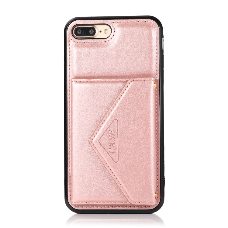 For iPhone SE 2022 / SE 2020 / 8 / 7 Multi-functional Cross-body Card Bag TPU+PU Back Cover Case with Holder & Card Slot & Wallet(Rose Gold) For iPhone SE 2022 / SE 2020 / 8 / 7 Multi-functional Cross-body Card Bag TPU+PU Back Cover Case with Holder & Card Slot & Wallet(Rose Gold)
