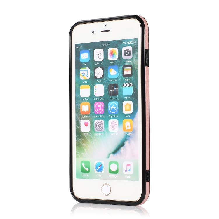 For iPhone SE 2022 / SE 2020 / 8 / 7 Multi-functional Cross-body Card Bag TPU+PU Back Cover Case with Holder & Card Slot & Wallet(Rose Gold) For iPhone SE 2022 / SE 2020 / 8 / 7 Multi-functional Cross-body Card Bag TPU+PU Back Cover Case with Holder & Card Slot & Wallet(Rose Gold)