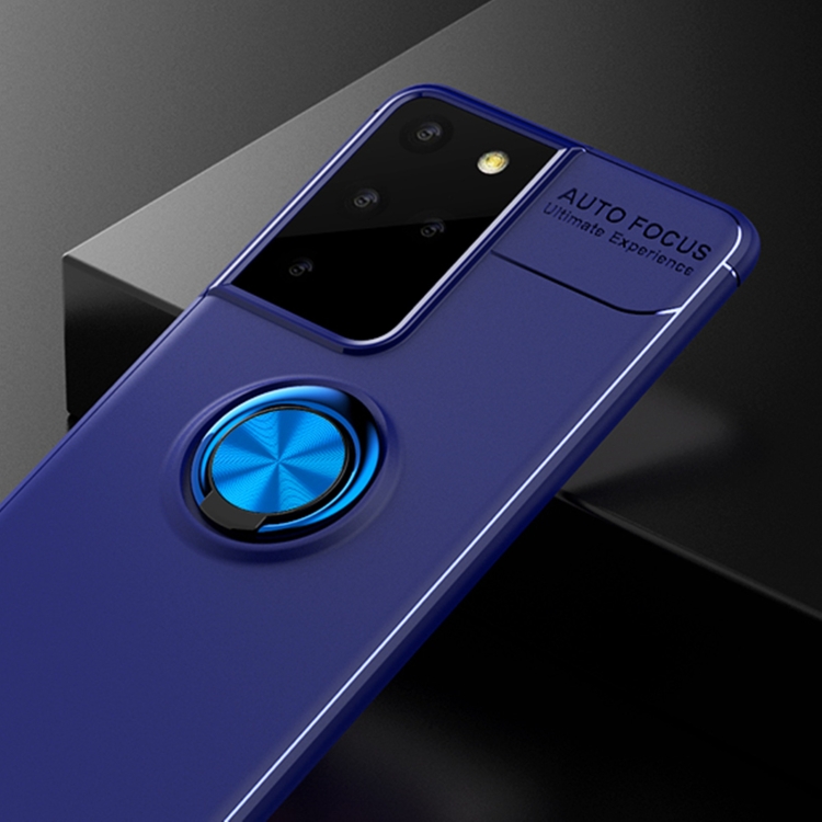 For Samsung Galaxy S21 Ultra 5G Metal Ring Holder 360 Degree Rotating TPU Case(Blue+Blue) For Samsung Galaxy S21 Ultra 5G Metal Ring Holder 360 Degree Rotating TPU Case(Blue+Blue)