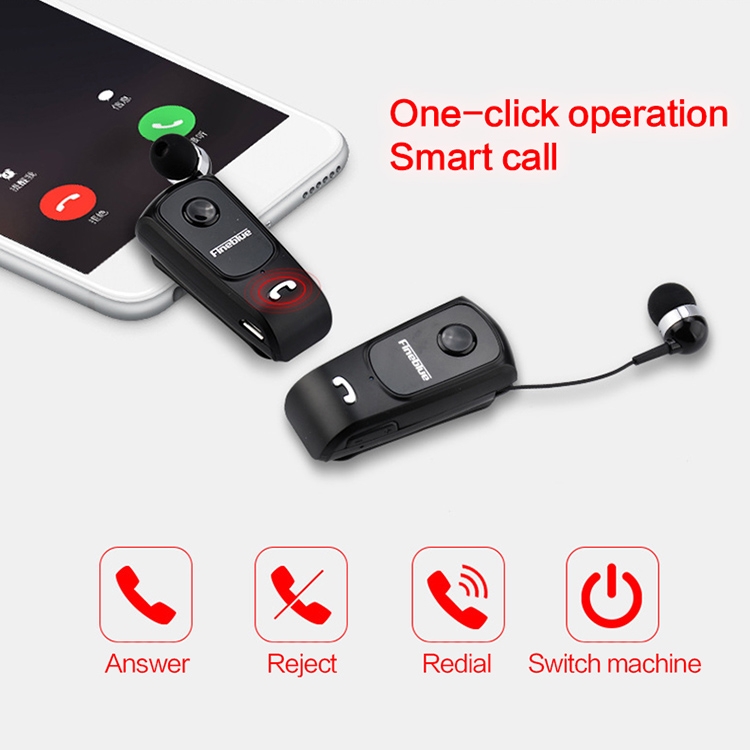 Fineblue F920 CSR4.1 Retractable Cable Caller Vibration Reminder Anti-theft Bluetooth Headset Fineblue F920 CSR4.1 Retractable Cable Caller Vibration Reminder Anti-theft Bluetooth Headset