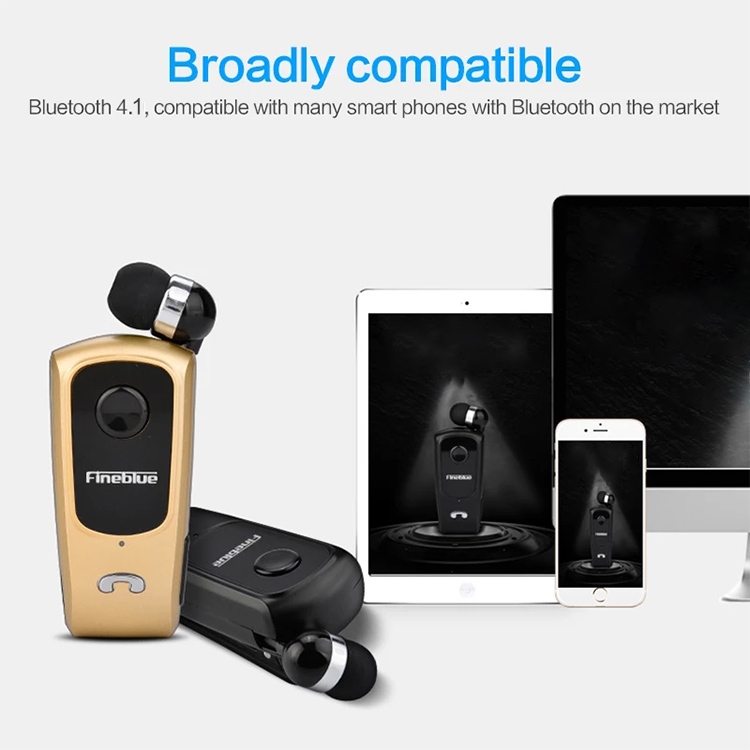 Fineblue F920 CSR4.1 Retractable Cable Caller Vibration Reminder Anti-theft Bluetooth Headset Fineblue F920 CSR4.1 Retractable Cable Caller Vibration Reminder Anti-theft Bluetooth Headset