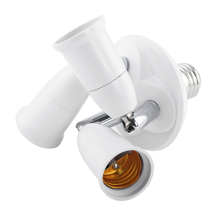 Divisor de enchufe de luz, 3 en 1 E26/E27 adaptador de foco convertidor,  extensor de