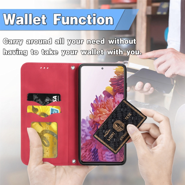 Retro Skin Feel Business Magnetic Horizontal Flip Leather Case With Holder & Card Slots & Wallet & Photo Frame For Samsung Galaxy S20 FE(Red) Retro Skin Feel Business Magnetic Horizontal Flip Leather Case With Holder & Card Slots & Wallet & Photo Frame For Samsung Galaxy S20 FE(Red)