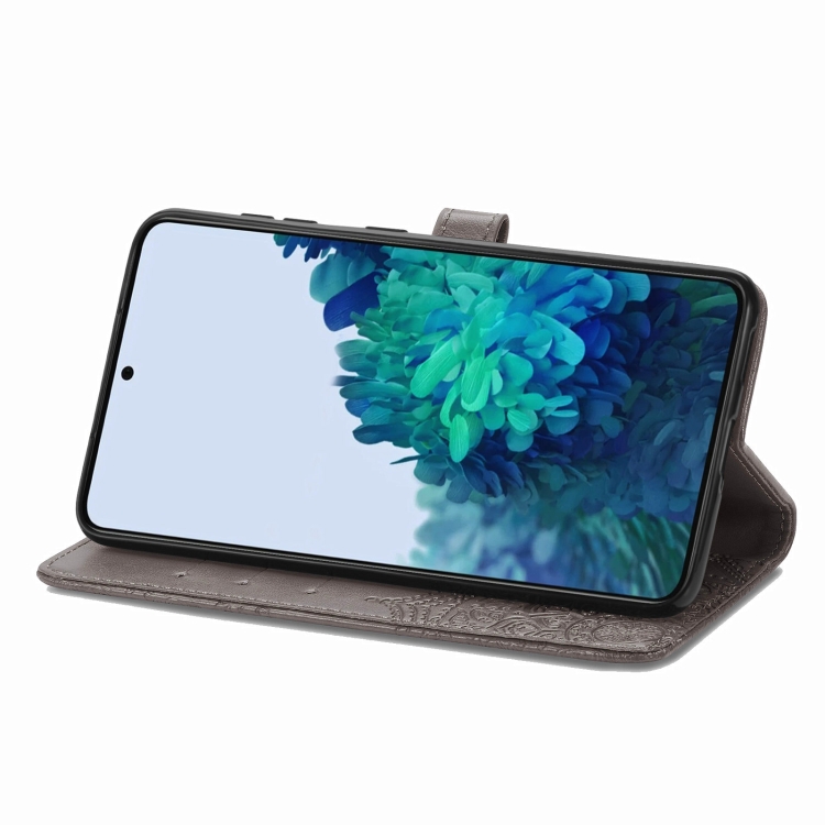 For Samsung Galaxy S21 5G Mandala Flower Embossed Horizontal Flip Leather Case with Holder & Three Card Slots & Wallet & Lanyard(Grey) For Samsung Galaxy S21 5G Mandala Flower Embossed Horizontal Flip Leather Case with Holder & Three Card Slots & Wallet & Lanyard(Grey)