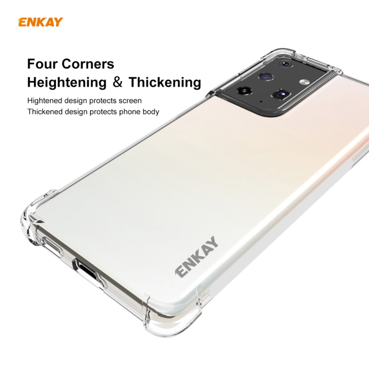 For Samsung Galaxy S21 Ultra 5G Hat-Prince ENKAY Clear TPU Shockproof Case Soft Anti-slip Cover For Samsung Galaxy S21 Ultra 5G Hat-Prince ENKAY Clear TPU Shockproof Case Soft Anti-slip Cover