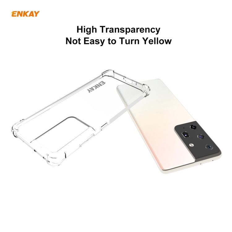 For Samsung Galaxy S21 Ultra 5G Hat-Prince ENKAY Clear TPU Shockproof Case Soft Anti-slip Cover For Samsung Galaxy S21 Ultra 5G Hat-Prince ENKAY Clear TPU Shockproof Case Soft Anti-slip Cover