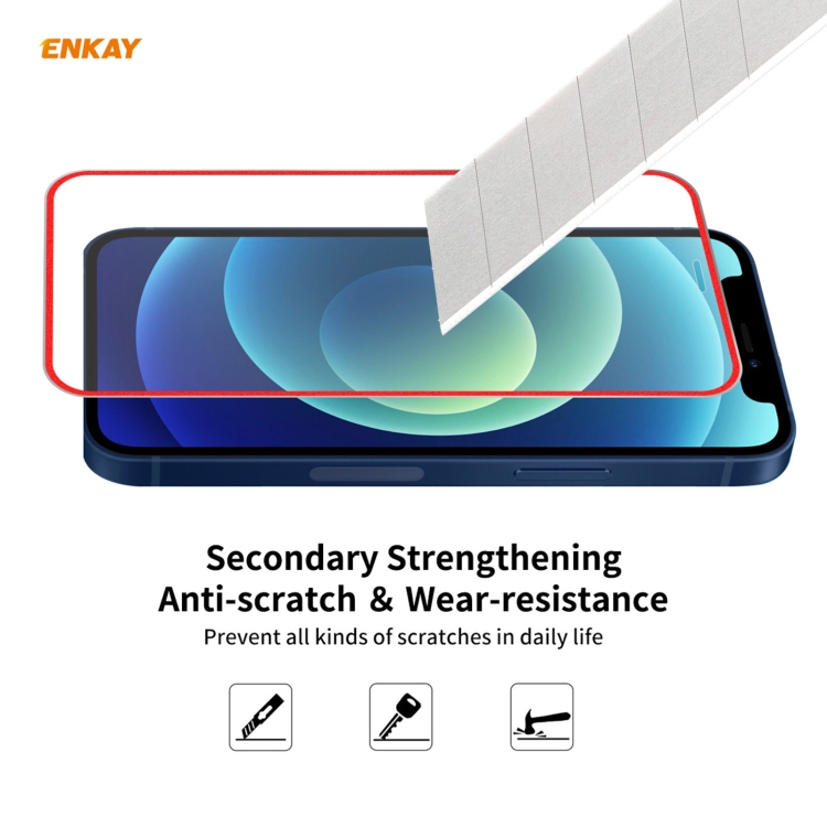 For iPhone 12 / 12 Pro 10pcs ENKAY Hat-Prince 0.2mm 9H Titanium Alloy Curved Edge Explosion-proof Tempered Glass Full Coverage Screen Protector(Red) For iPhone 12 / 12 Pro 10pcs ENKAY Hat-Prince 0.2mm 9H Titanium Alloy Curved Edge Explosion-proof Tempered Glass Full Coverage Screen Protector(Red)