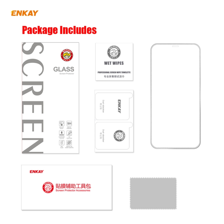 For iPhone 12 / 12 Pro 2pcs ENKAY Hat-Prince 0.2mm 9H Titanium Alloy Curved Edge Explosion-proof Tempered Glass Full Coverage Screen Protector(Silver) For iPhone 12 / 12 Pro 2pcs ENKAY Hat-Prince 0.2mm 9H Titanium Alloy Curved Edge Explosion-proof Tempered Glass Full Coverage Screen Protector(Silver)