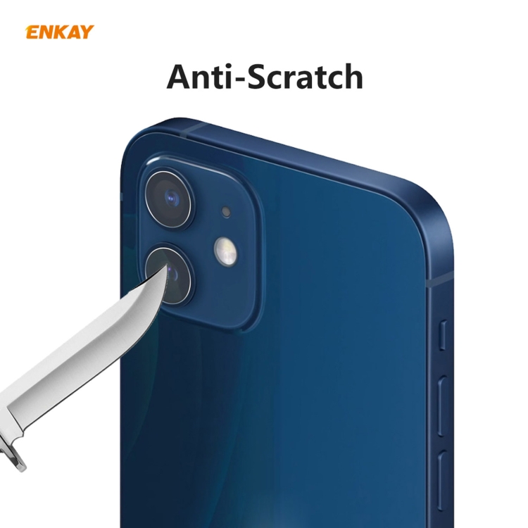 For iPhone 12 / 12 mini 5Set ENKAY 0.2mm 9H 2.15D Round Edge Rear Camera Lens Tempered Glass Film