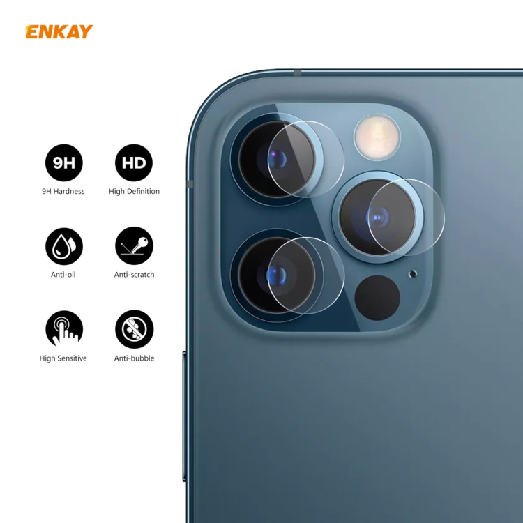 1 Set For iPhone 12 Pro / 12 Pro Max ENKAY Hat-Prince 0.2mm 9H 2.15D Round Edge Rear Camera Lens Tempered Glass Film 3pcs/Set 1 Set For iPhone 12 Pro / 12 Pro Max ENKAY Hat-Prince 0.2mm 9H 2.15D Round Edge Rear Camera Lens Tempered Glass Film 3pcs/Set