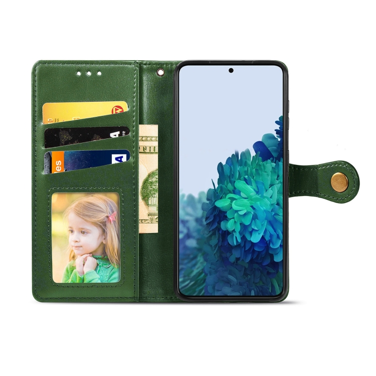 For Samsung Galaxy S21 5G Retro Solid Color Leather Buckle Phone Case with Lanyard & Photo Frame & Card Slot & Wallet & Stand Function(Green) For Samsung Galaxy S21 5G Retro Solid Color Leather Buckle Phone Case with Lanyard & Photo Frame & Card Slot & Wallet & Stand Function(Green)