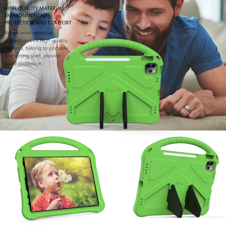 For iPad Pro 11(2020&2018) EVA Flat Anti Falling Protective Tablet Case Shell with Holder(Green) For iPad Pro 11(2020&2018) EVA Flat Anti Falling Protective Tablet Case Shell with Holder(Green)