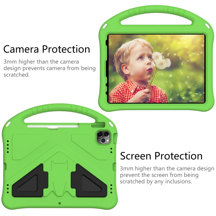For iPad Pro 11(2020&2018) EVA Flat Anti Falling Protective Tablet Case Shell with Holder(Green) For iPad Pro 11(2020&2018) EVA Flat Anti Falling Protective Tablet Case Shell with Holder(Green)