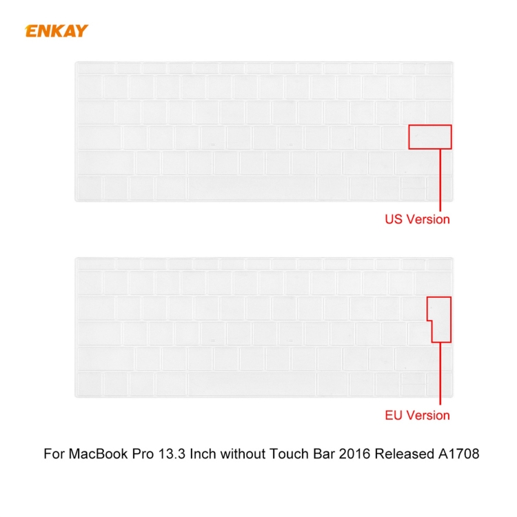 ENKAY 3 in 1 Crystal Laptop Protective Case + US Version TPU Keyboard Film + Anti-dust Plugs Set for MacBook Pro 13.3 inch A1708 (without Touch Bar)(Pink) ENKAY 3 in 1 Crystal Laptop Protective Case + US Version TPU Keyboard Film + Anti-dust Plugs Set for MacBook Pro 13.3 inch A1708 (without Touch Bar)(Pink)