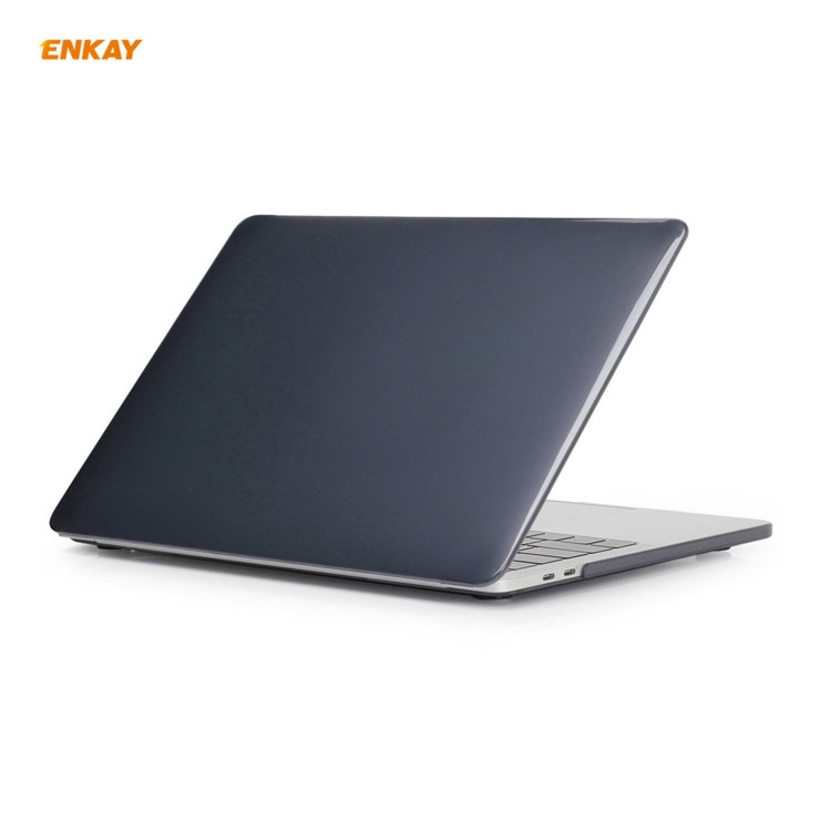 ENKAY 3 in 1 Crystal Laptop Protective Case + EU Version TPU Keyboard Film + Anti-dust Plugs Set for MacBook Pro 13.3 inch A1706 / A1989 / A2159 (with Touch Bar)(Black) ENKAY 3 in 1 Crystal Laptop Protective Case + EU Version TPU Keyboard Film + Anti-dust Plugs Set for MacBook Pro 13.3 inch A1706 / A1989 / A2159 (with Touch Bar)(Black)