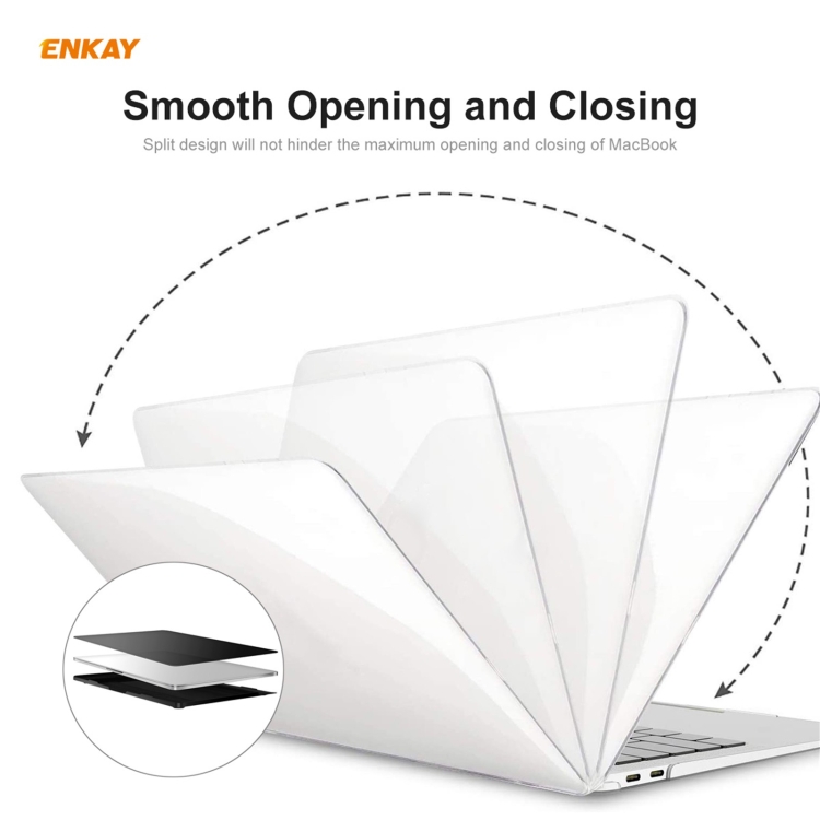 ENKAY 3 in 1 Crystal Laptop Protective Case + EU Version TPU Keyboard Film + Anti-dust Plugs Set for MacBook Pro 16 inch A2141 (with Touch Bar)(Transparent) ENKAY 3 in 1 Crystal Laptop Protective Case + EU Version TPU Keyboard Film + Anti-dust Plugs Set for MacBook Pro 16 inch A2141 (with Touch Bar)(Transparent)