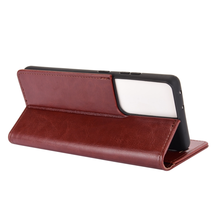 For Samsung Galaxy S21 Ultra R64 Texture Single Horizontal Flip Protective Case with Holder & Card Slots & Wallet& Photo Frame(Brown) For Samsung Galaxy S21 Ultra R64 Texture Single Horizontal Flip Protective Case with Holder & Card Slots & Wallet& Photo Frame(Brown)