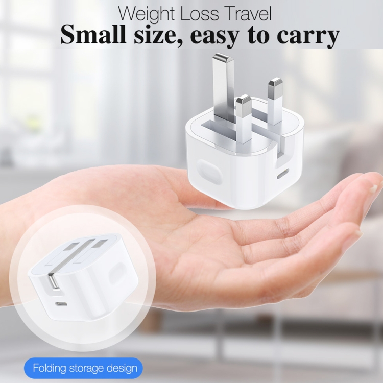 A2344 18W PD 3.0 Type-C / USB-C Interface Travel Charger, UK Plug A2344 18W PD 3.0 Type-C / USB-C Interface Travel Charger, UK Plug