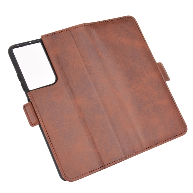 For Samsung Galaxy S21 Ultra 5G Dual-side Magnetic Buckle Horizontal Flip Leather Case with Holder & Card Slots & Wallet(Brown) For Samsung Galaxy S21 Ultra 5G Dual-side Magnetic Buckle Horizontal Flip Leather Case with Holder & Card Slots & Wallet(Brown)