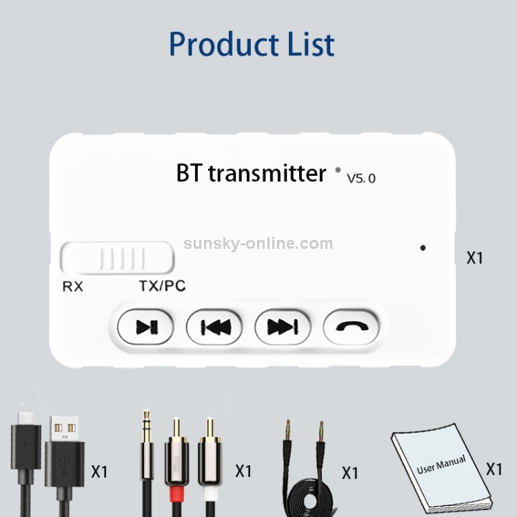 JD-E8 Bluetooth 5.0 3-in-1 Bluetooth Adapter TX/RX/PC JD-E8 Bluetooth 5.0 3-in-1 Bluetooth Adapter TX/RX/PC