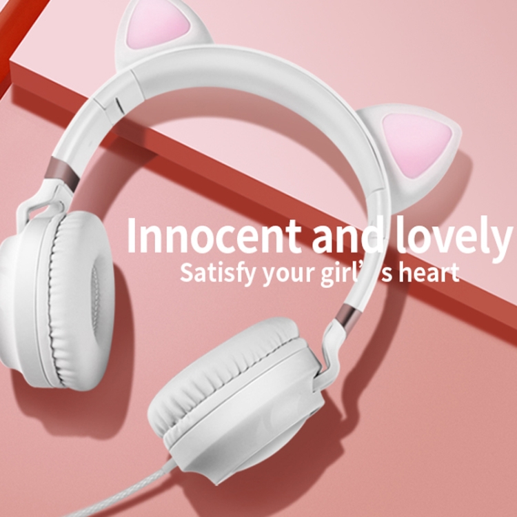 P28 Cat Ear Wired Headphone Music Stereo Headset with Microphone P28 Cat Ear Wired Headphone Music Stereo Headset with Microphone