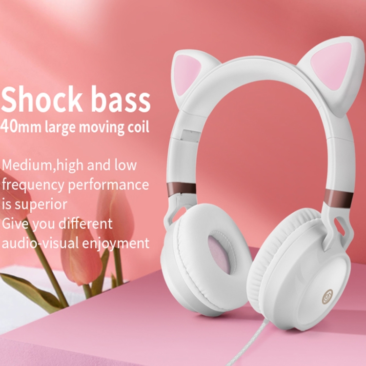 P28 Cat Ear Wired Headphone Music Stereo Headset with Microphone P28 Cat Ear Wired Headphone Music Stereo Headset with Microphone