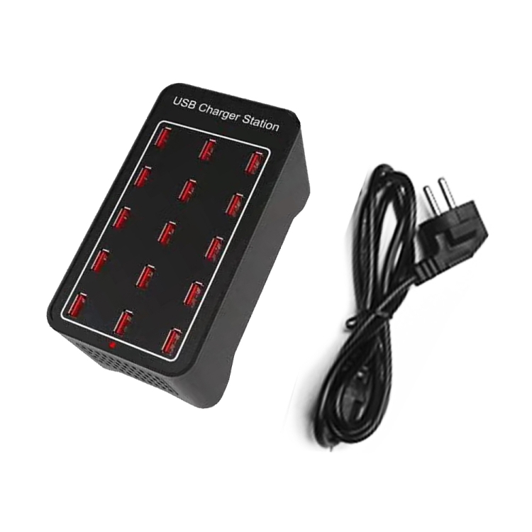 XLD-A7 100W 15 USB Ports Fast Charger Station Smart Charger, AC 110-240V, Plug Size:EU Plug