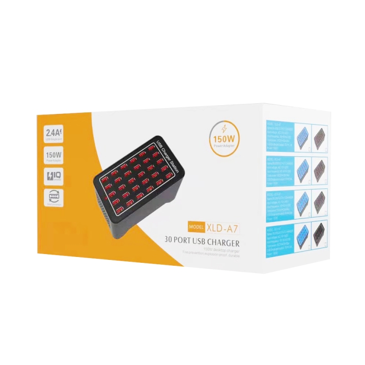 XLD-A7 100W 15 USB Ports Fast Charger Station Smart Charger, AC 110-240V, Plug Size:EU Plug