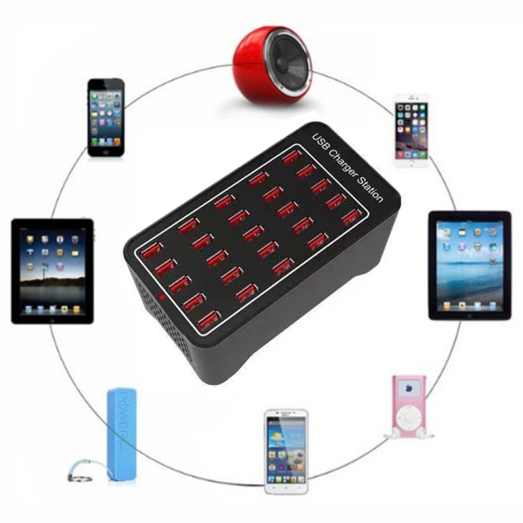 150W 25 USB Ports Fast Charger Station Smart Charger, AC 110-240V, Plug Size:US Plug 150W 25 USB Ports Fast Charger Station Smart Charger, AC 110-240V, Plug Size:US Plug