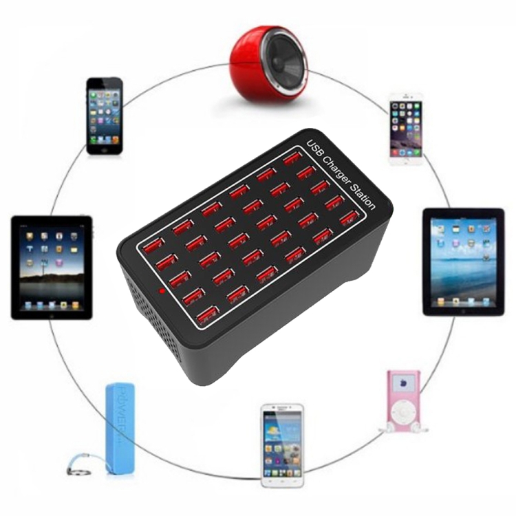XLD-A7 150W 30 USB Ports Fast Charger Station Smart Charger, AC 110-240V, Plug Size:US Plug XLD-A7 150W 30 USB Ports Fast Charger Station Smart Charger, AC 110-240V, Plug Size:US Plug