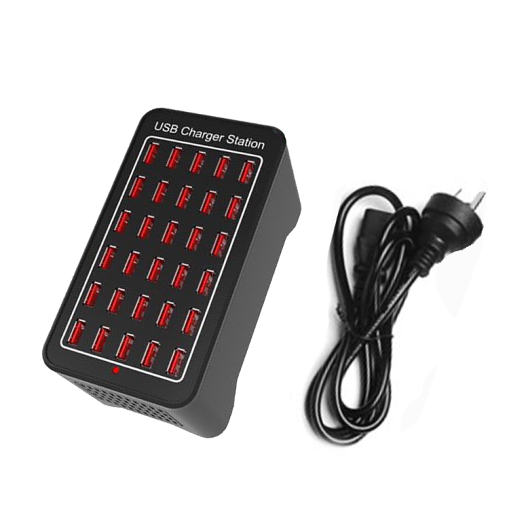 XLD-A7 150W 30 USB Ports Fast Charger Station Smart Charger, AC 110-240V, Plug Size:AU Plug