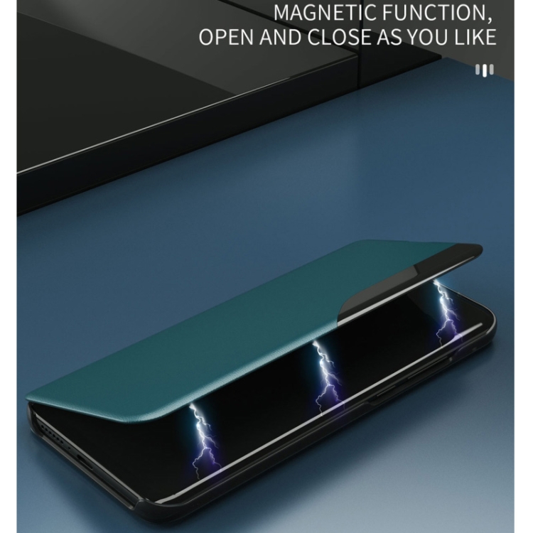 Pour Samsung Galaxy A02 Présentoir Horizontal Horizontal Toas Cuir avec support (bleu) - B4