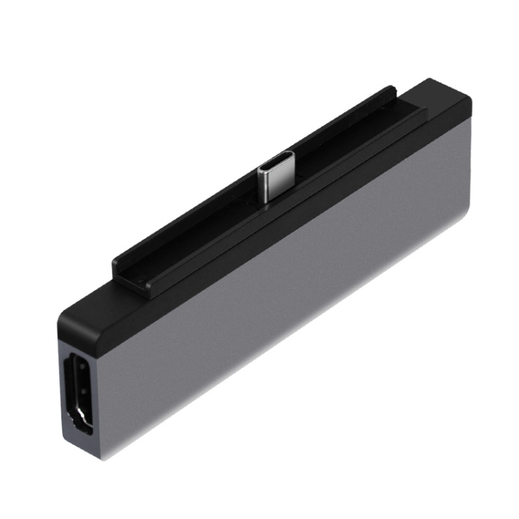 6 en 1 tipo C a HDMI / PD / USB3.0 / Audio / SD & TF Card Leer Converter para iPad Pro - 4