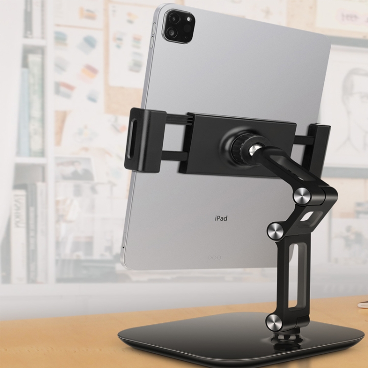 NS-06B Aluminum Alloy Foldable Adjustable Tablet Desk Stand for iPad, Huawei, Apple NS-06B Aluminum Alloy Foldable Adjustable Tablet Desk Stand for iPad, Huawei, Apple