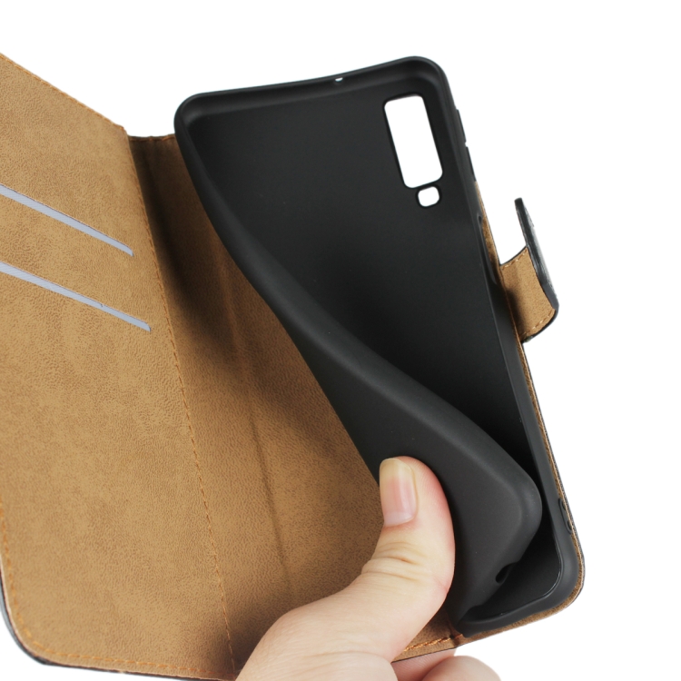 Horizontal Flip Leather Case for Galaxy A7 (2018) / A750, with Magnetic Buckle & Holder & Card Slots & Wallet(Black) Horizontal Flip Leather Case for Galaxy A7 (2018) / A750, with Magnetic Buckle & Holder & Card Slots & Wallet(Black)