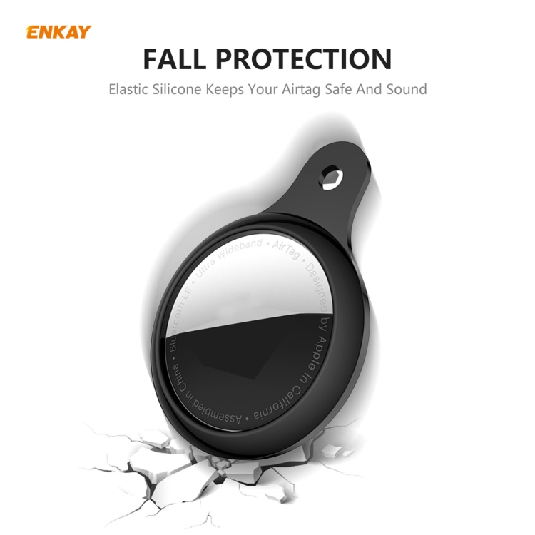 2 PCS ENKAY Hat-Prince Anti-fall Electroplate TPU Case Cover with Keychain Ring for AirTag(Pink + Transparent) 2 PCS ENKAY Hat-Prince Anti-fall Electroplate TPU Case Cover with Keychain Ring for AirTag(Pink + Transparent)