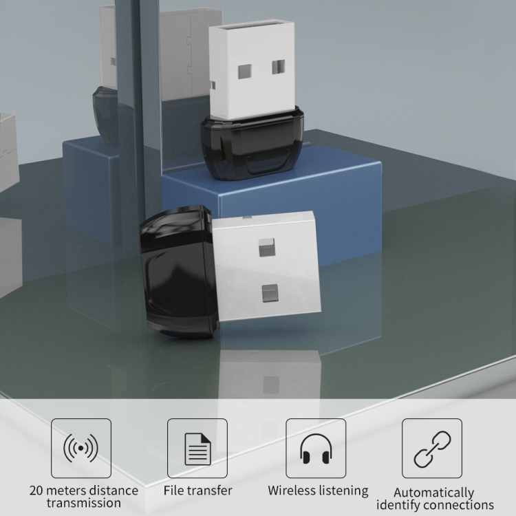 JD-08T Computer Wireless USB Bluetooth 5.0 Adapter JD-08T Computer Wireless USB Bluetooth 5.0 Adapter