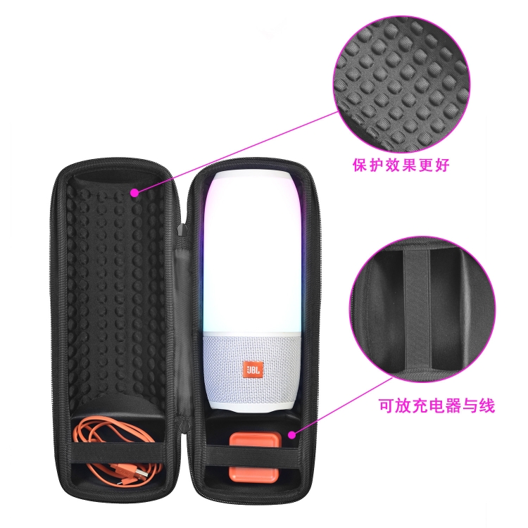 For JBL Pulse3/Charge3/Charge 4/Pulse4 Speaker Travel EVA Carry Case Shoulder Bag Black For JBL Pulse3/Charge3/Charge 4/Pulse4 Speaker Travel EVA Carry Case Shoulder Bag Black