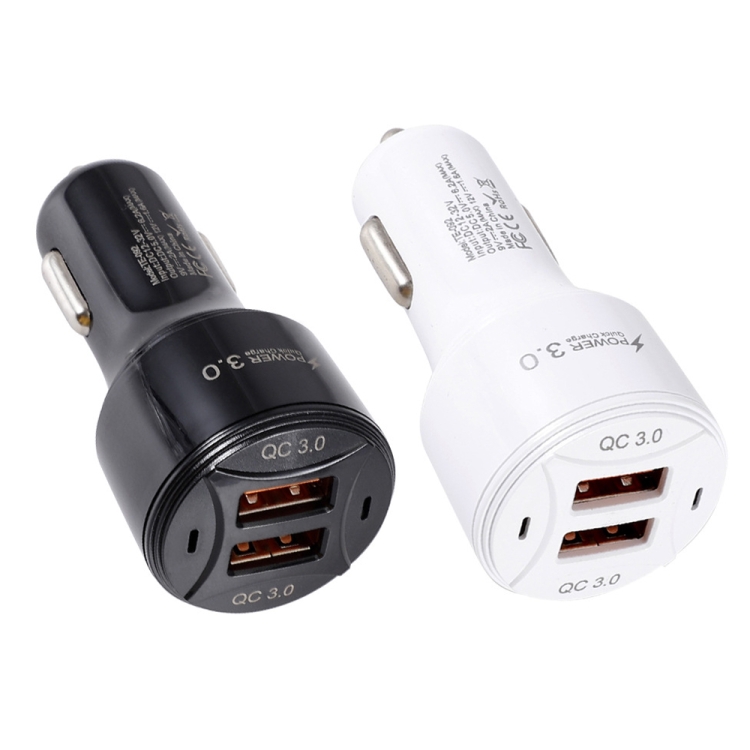 TE-092 36W Dual QC3.0 USB Fast Car Charger(Black) TE-092 36W Dual QC3.0 USB Fast Car Charger(Black)