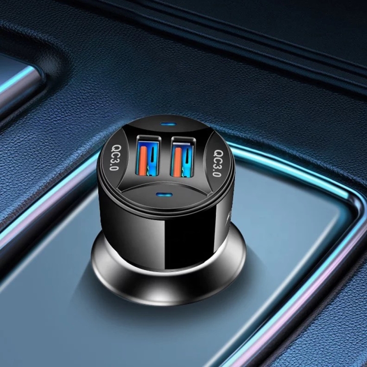 TE-092 36W Dual QC3.0 USB Fast Car Charger(Black) TE-092 36W Dual QC3.0 USB Fast Car Charger(Black)